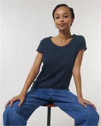 T-SHIRT STELLA ROUNDER SLUB CON RISVOLTO